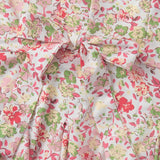 Vestido mini abotonado con cuello Peter Pan y mangas abullonadas florales