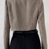 Blazer corto de pata de gallo