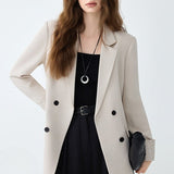 Elegante blazer de oficina de longitud media