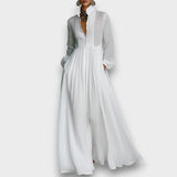 Serena - Vestido Maxi con Botones Frontal Fluidos
