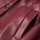 Gabardina de cuero suave