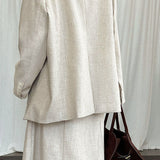 Blazer de lino de corte relajado