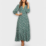 Vestido maxi con estampado floral para mujeres