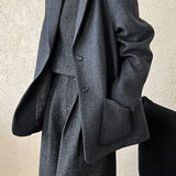 Blazer de corte relajado en mezcla de lana