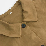 Chaqueta vintage de ante con solapas