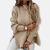 Suéter de mujer – Corte oversize – Punto acanalado suave – Hombros caídos cómodos
