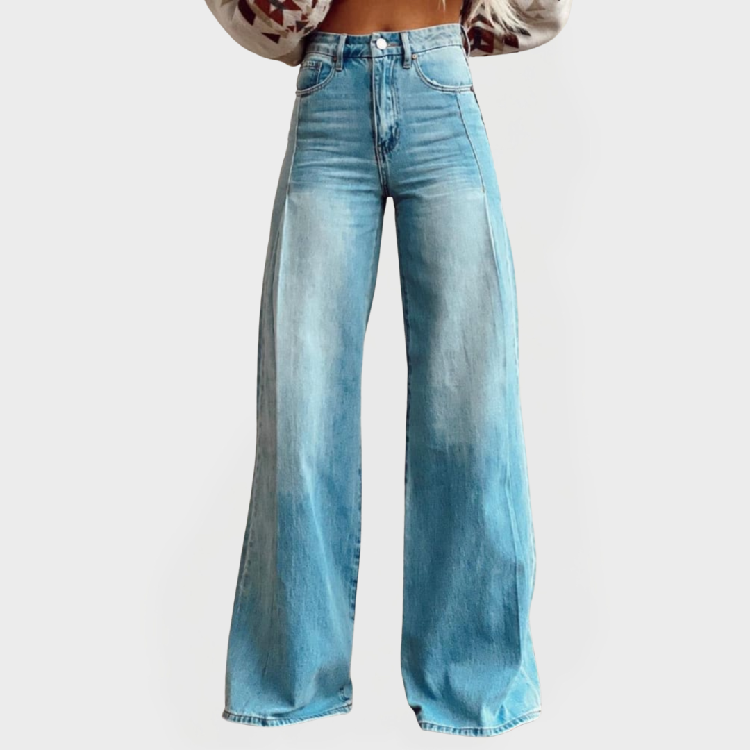 Karolína - Jeans Estilosos con Piernas Anchas