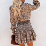 Vestido con estampado de leopardo felino - Elegante y transpirable