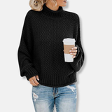 Suéter oversize para mujer – Punto suave – Hombros caídos – Bajo acanalado