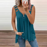 Blusa sin mangas para mujer - Tejido de primera calidad - Corte elegante - Ligera y cómoda