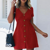 Nadine - Vestido sencillo con bonitos botones
