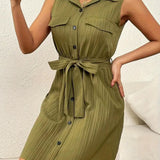 Chera - Hermoso vestido con acentuación en la cintura.