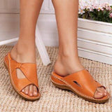 Sandalias de mujer - Piel auténtica - Comodidad transpirable - Suela plana estable