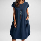 Lou - Vestido largo moderno con bolsillos
