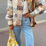 Chaqueta de otoño de algodón vintage elegante y cómoda para mujer