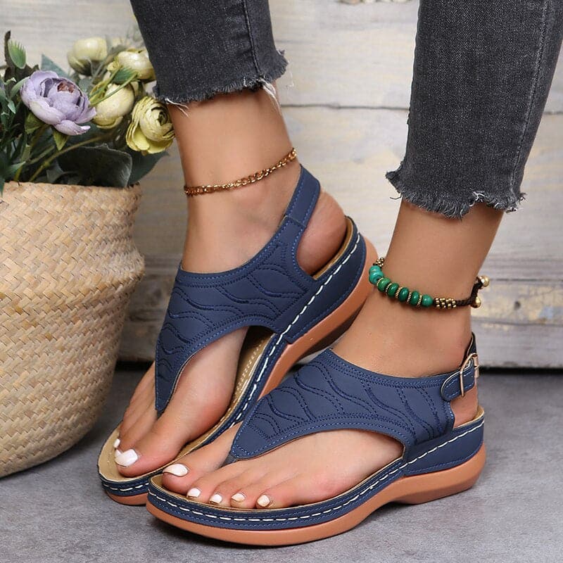 Sandalias de mujer – Chanclas cómodas – Plantilla ortopédica – Tira trasera