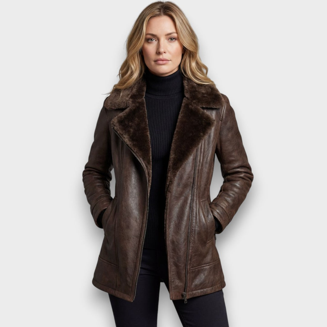 Ravela – Elegancia con piel de oveja – Chaqueta de cuero