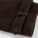 Chaqueta cruzada marrón de mezcla de lana