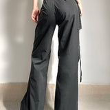 Pantalones cargo holgados con cordón