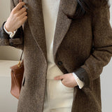 Blazer liso en mezcla de lana