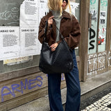 Chaqueta vintage extragrande de ante marrón