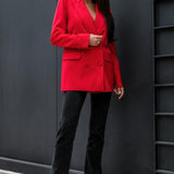 Blazer cruzado con mangas largas