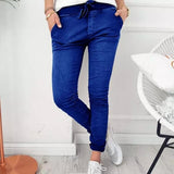 Pantalones de mujer - Elegante corte lápiz - Cintura alta - Tejido cómodo
