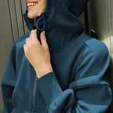 Sudadera corta con cremallera, estilo deportivo