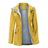 Gabardina de mujer – Corte entallado – Impermeable – Cintura ajustable – Cremallera y broches