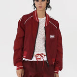 chaqueta bomber retro bordada