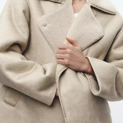 Chaqueta de piel de oveja de doble cara