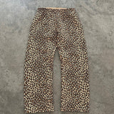 Sudadera con capucha hip-hop con estampado de leopardo Y2K