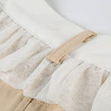 Pantalones cargo de pierna ancha con paneles de encaje