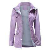 Gabardina de mujer – Corte entallado – Impermeable – Cintura ajustable – Cremallera y broches