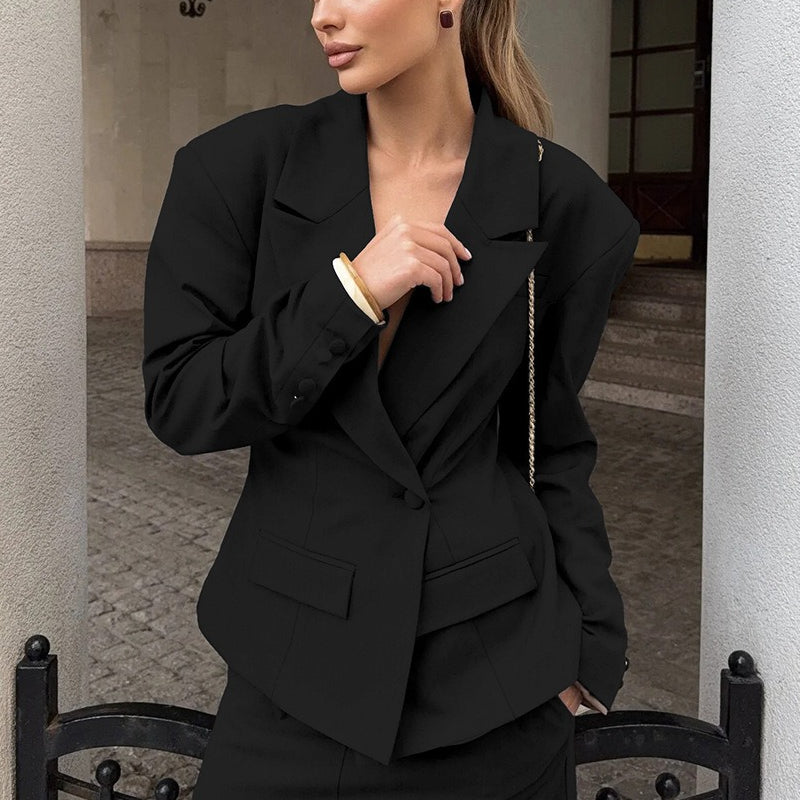 Blazer corto con cintura atada