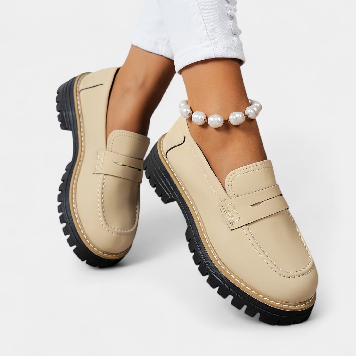Michaela – Mocasines con tacón alto