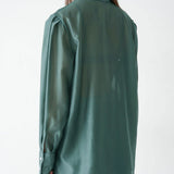 Conjunto de vestido camisero vintage de dos piezas con cuello Tencel