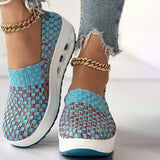 Zapatos de mujer - Slip-On Tejido Elástico - Suela Confortable con Cámara de Aire