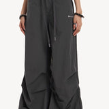 Pantalones cargo militares grises retro Y2K