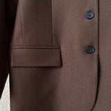 Blazer vintage casual con mangas largas