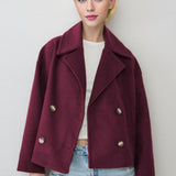 Chaqueta oversize con solapas en mezcla de lana