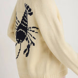 Chaleco de punto con estampado de langosta