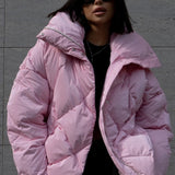 Chaqueta de algodón acolchada de gran tamaño