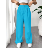 Pantalón ancho de mujer - Cintura alta - Cómodo y elegante - Corte holgado