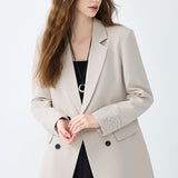 Elegante blazer de oficina de longitud media