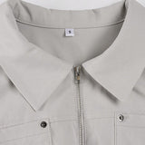 Chaqueta utilitaria sencilla con cremallera