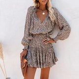 Vestido con estampado de leopardo felino - Elegante y transpirable