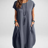 Lou - Vestido largo moderno con bolsillos