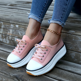 Zapatillas de mujer - Suela de plataforma gruesa - Calcetín de punto - Cordones ajustables