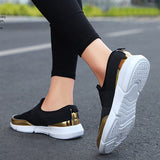 Zapatillas deportivas para mujer - Comodidad sin cordones - Banda elástica - Diseño moderno e informal